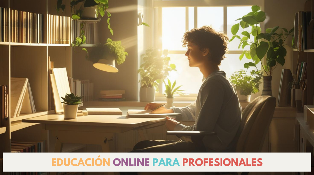 ersona estudia relajada aprendizaje sin estrés en ambiente cómodo